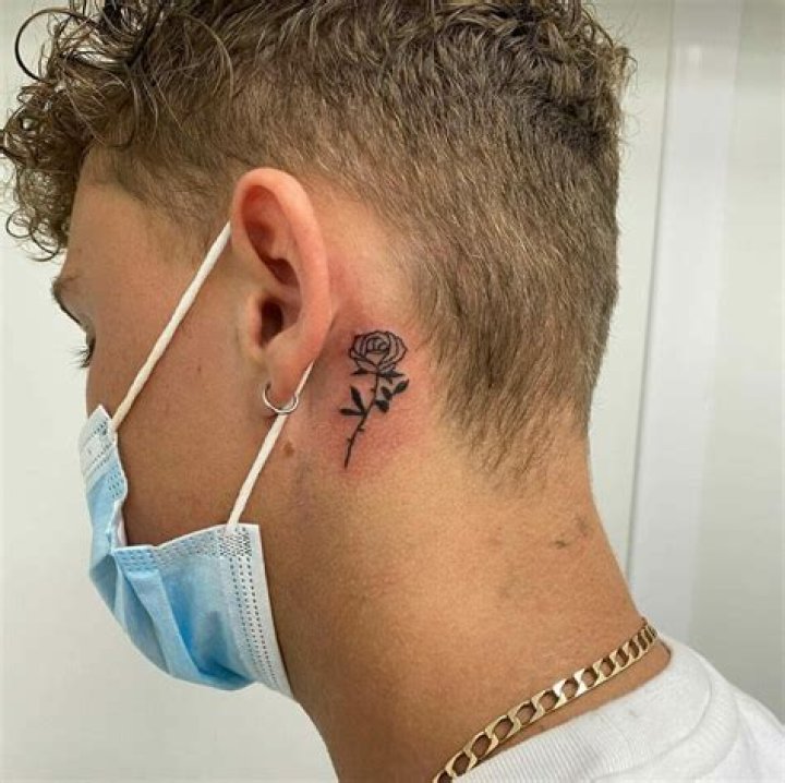 Behind Ear Tattoos Male