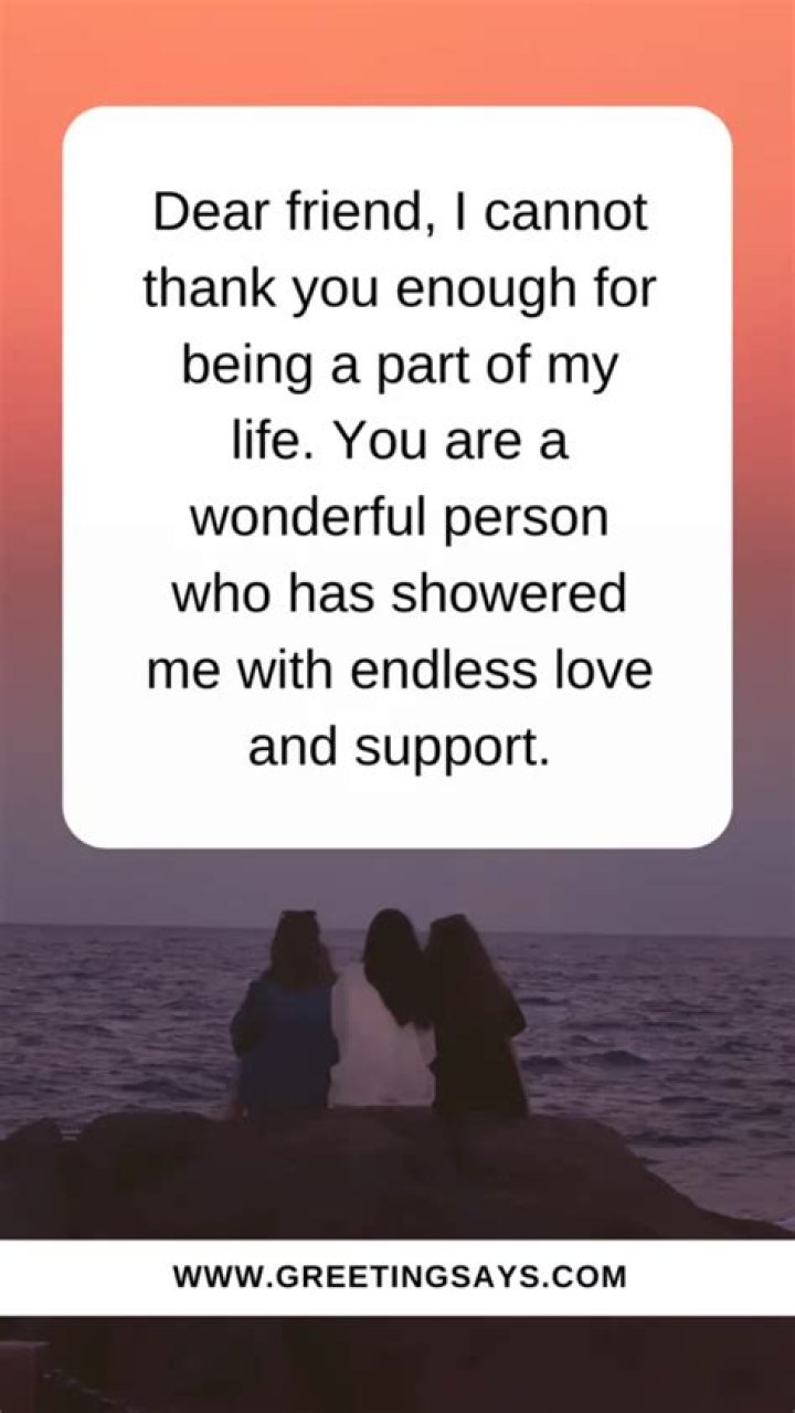 Emotional Thank You Message To Friend