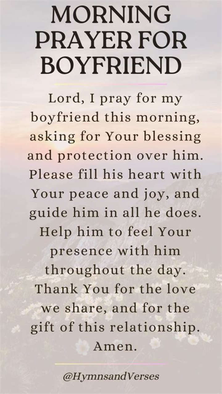 Morning Prayer For My Boyfriend