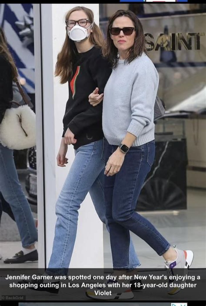 Violet Affleck Masks Up In Style